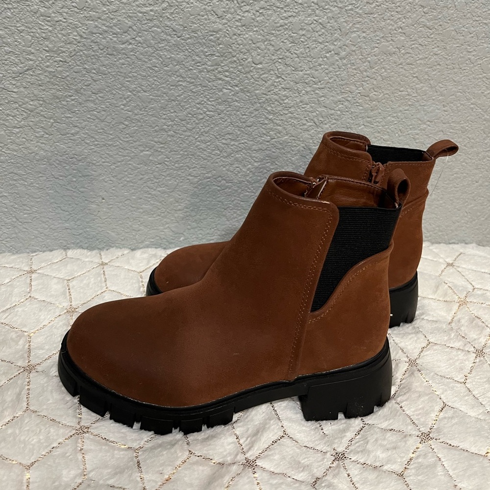 MIA Tan Ankle‎ Boots with Black Sole